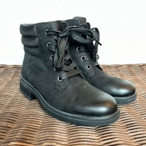 NEW UGG Harrison Lace Waterproof Leather Booties, Black, 5.5